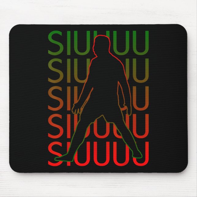 Mousepad Presente engraçado de futebol Siuuuu para fã de fu (Frente)