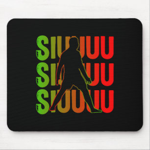 Mousepad Presente engraçado de futebol Siuuuu para fãs de f