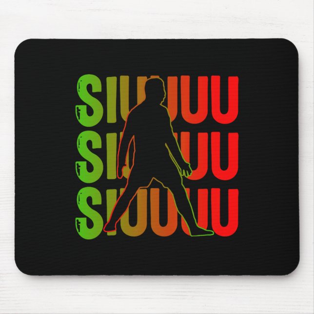 Mousepad Presente engraçado de futebol Siuuuu para fãs de f (Frente)