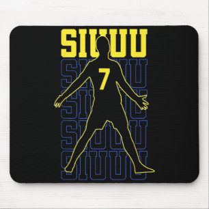 Mousepad Presente engraçado de futebol Siuuuu para fãs de f