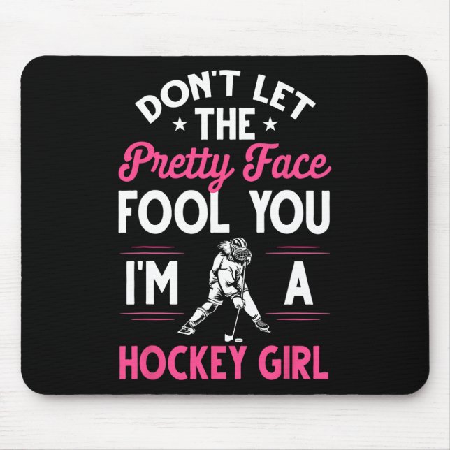 Mousepad Presente Engraçado de Hóquei para Meninas para Mul (Frente)