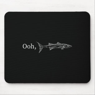 Mousepad Presente Engraçado de Pesca de Barracuda para Músi