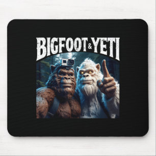 Mousepad Presente engraçado de selfie de pé-grande e yeti p