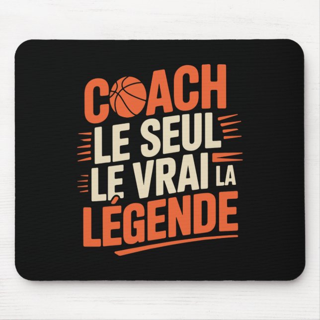 Mousepad Presente engraçado do treinador de esboço masculin (Frente)