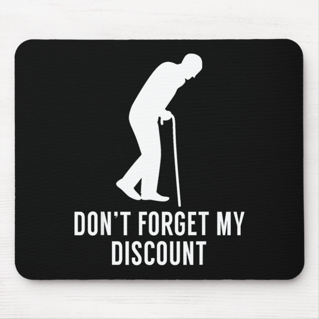 Mousepad Presente Engraçado para Idoso - Não  (Frente)