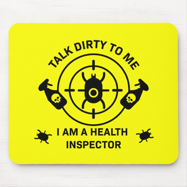 Mousepad Presente Engraçado para Inspetor de Saúde Ambienta (Frente)