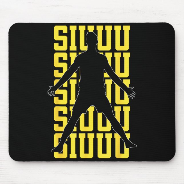 Mousepad Presente engraçado Siuuuu para amantes de futebol  (Frente)