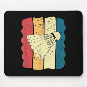 Mousepad Presente engraçado vintage de badminton masculino