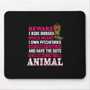 Mousepad Presente Equestre   Cuidado Com Cavalos De Corrida