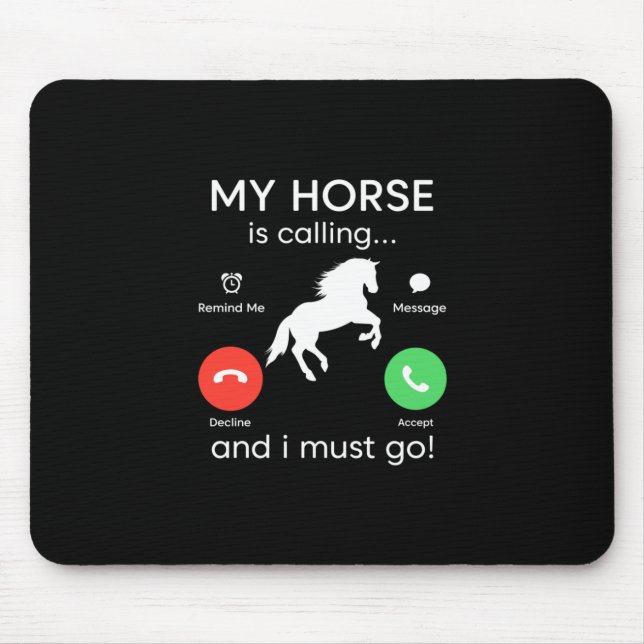 Mousepad Presente Equestre | Meu Cavalo Está Chamando (Frente)