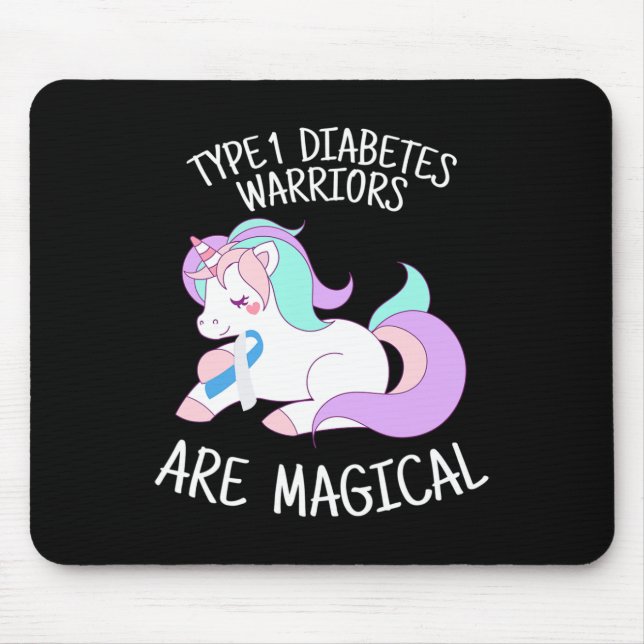 Mousepad Presente Guerreiro de Diabetes Unicórnio (Frente)