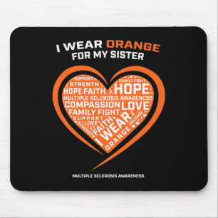 Mousepad Presente Irmã Roupa Orange Sclerose Múltipla A