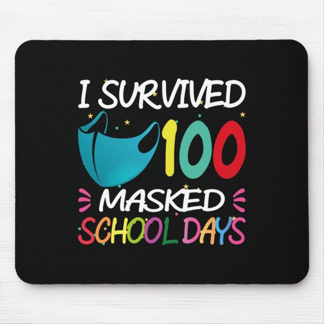 Mousepad Presente Mascarado De 100 Dias De Professores (Frente)