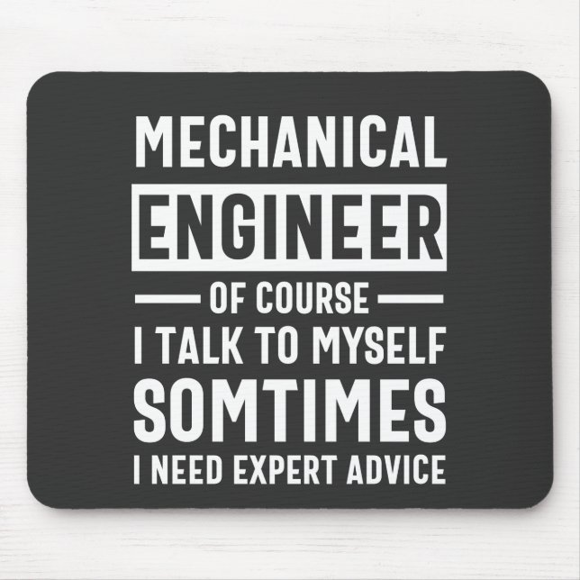 Mousepad Presente Mecânico de Engenheiro Engraçado (Frente)