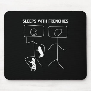 Mousepad Presente no cão Dorme Com Francês