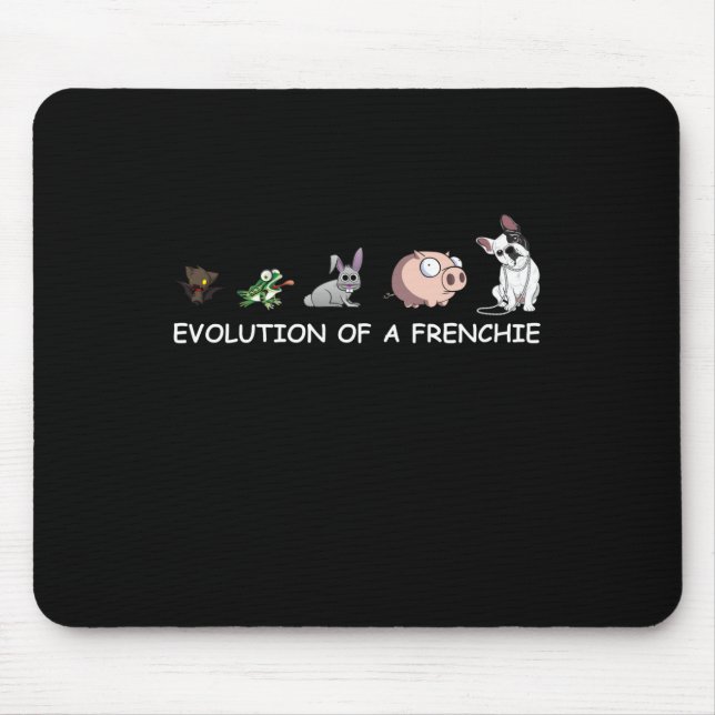 Mousepad Presente no cão | Evolução De Um Francês (Frente)