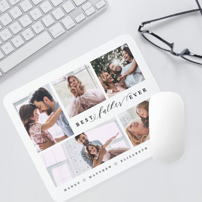 Mousepad Presente Para A Colagem De Fotos Do Melhor Pai De  (Criador carregado)