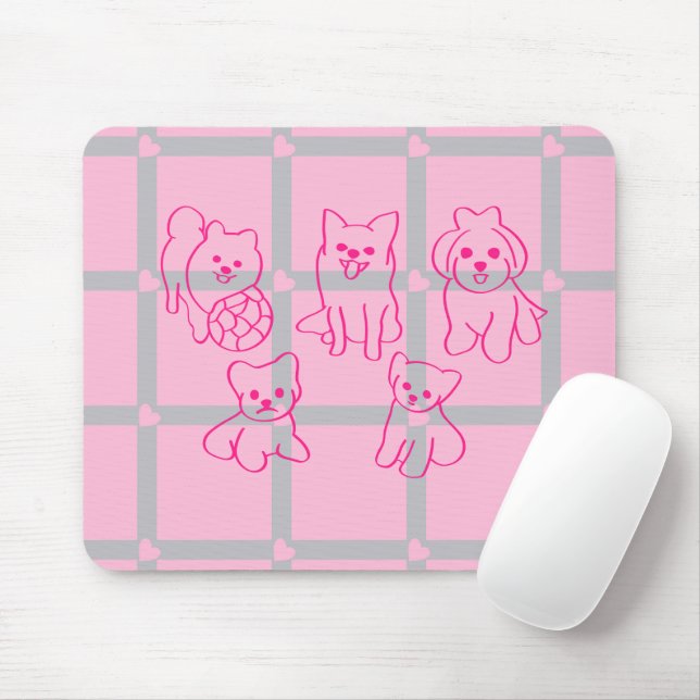 Mousepad Presente para Amante de Cachorro com padr (Com mouse)