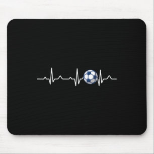 Mousepad Presente para Amante de Futebol com Coração Batend
