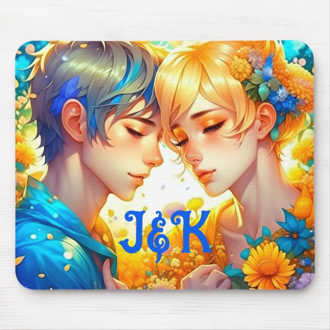 Mousepad Presente para Casal Romântico | Anime Personalizad (Frente)