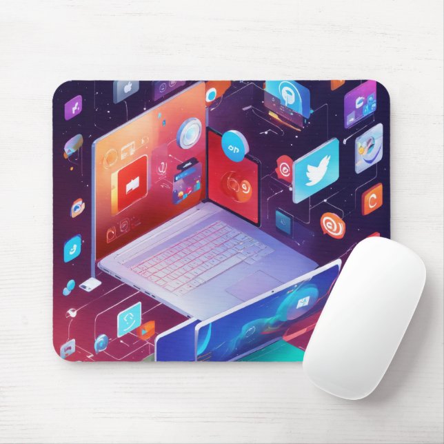 Mousepad Presente para o teclado do mouse em grade de fotos (Com mouse)