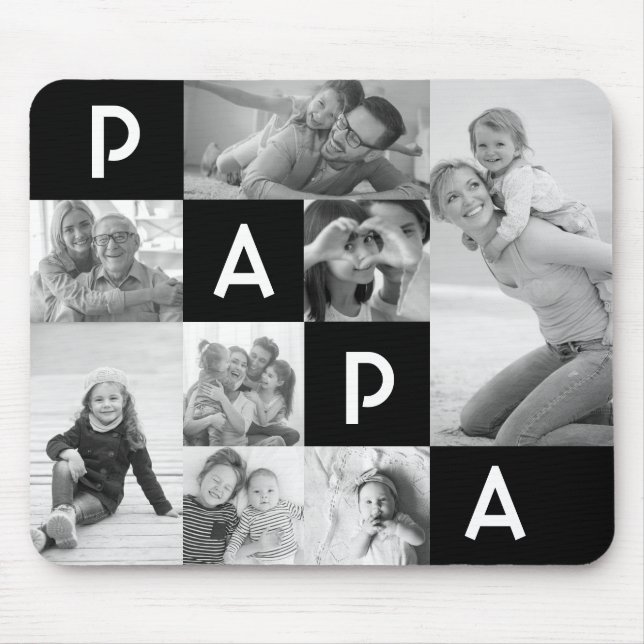 Mousepad Presente para papai | Papa Múltipla Grade de Fotog (Frente)