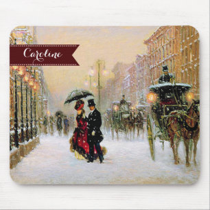 Mousepad Presente Personalizado da Cena de Natal Parisiense