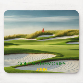 Mousepad Presente personalizado das memórias de golfe