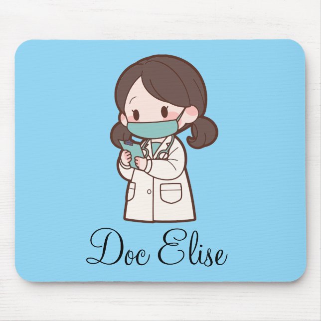 Mousepad  Presente Personalizado de Agradecimento ao Médico (Frente)