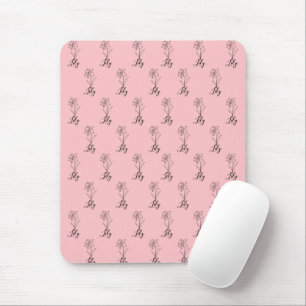 Mousepad Presente Personalizado de Flor de Nascimento do Na