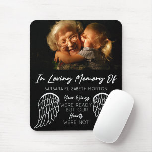 Mousepad Presente Personalizado de Foto do Angel Wings Blac