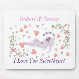 Mousepad Presente Personalizado de Gatinho Fofo do Dia dos 
