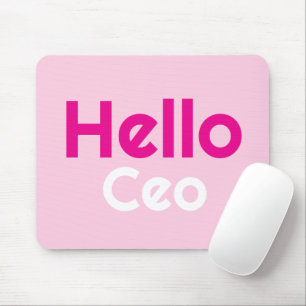 Mousepad Presente Personalizado Moderno Elegante Rosa Olá C