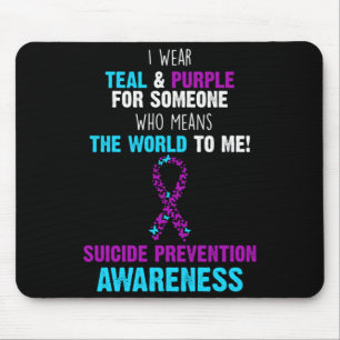 Mousepad Presente Roxo Azul Turquesa de Apoio e Prevenção p