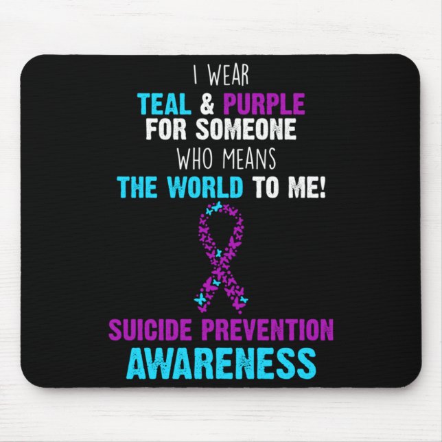 Mousepad Presente Roxo Azul Turquesa de Apoio e Prevenção p (Frente)