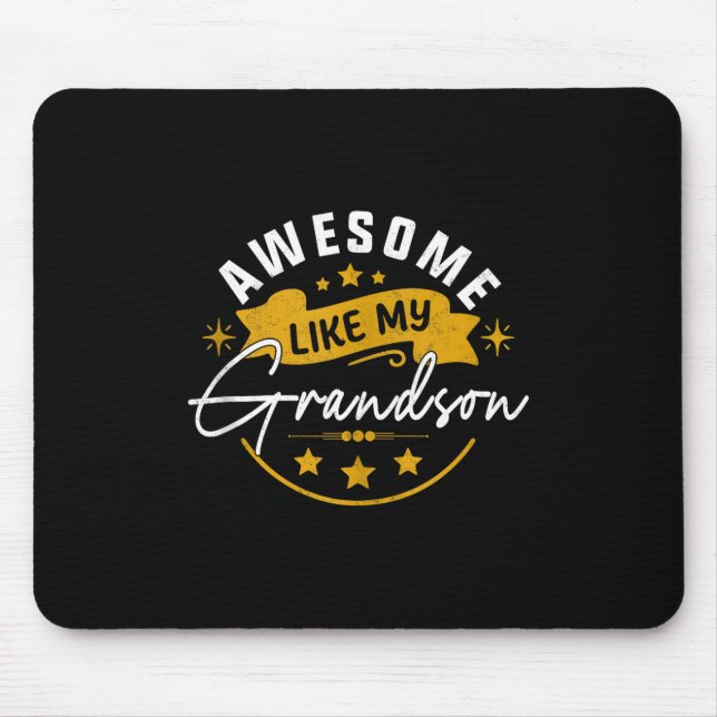 Mousepad Presente T incrível como meu neto Vovô Vovó (Frente)