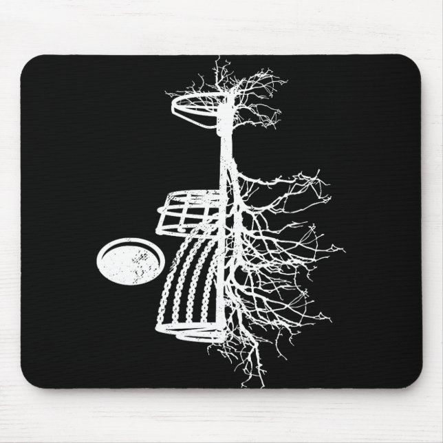 Mousepad Presente Único de Árvore de Discos de Disc Golf Fr (Frente)