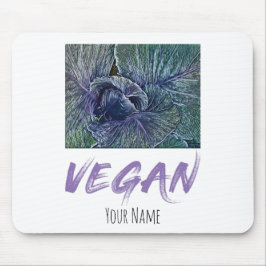 Mousepad Presente Vegan Red Cabbage Vintage