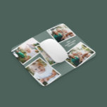Mousepad Presente verde da família multi-foto do na moda mo<br><div class="desc">Na moda moderno,  multifoto-família decor. A cor verde do sábio pode ser alterada.</div>