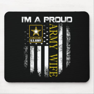 Mousepad Presente Vintage Uma Esposa Orgulhosa do Exército
