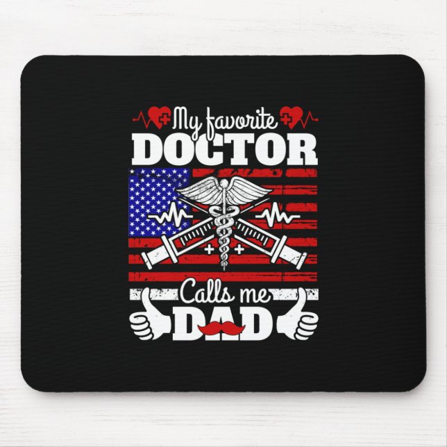 Mousepad Presente Xmas | O Meu Médico Favorito Chama-Me Pai (Frente)