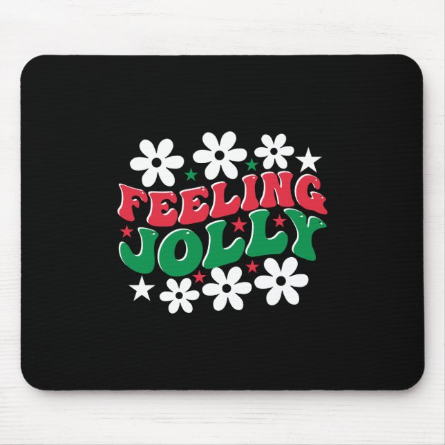 Mousepad Presente Xmas Sentindo-se feliz (Frente)