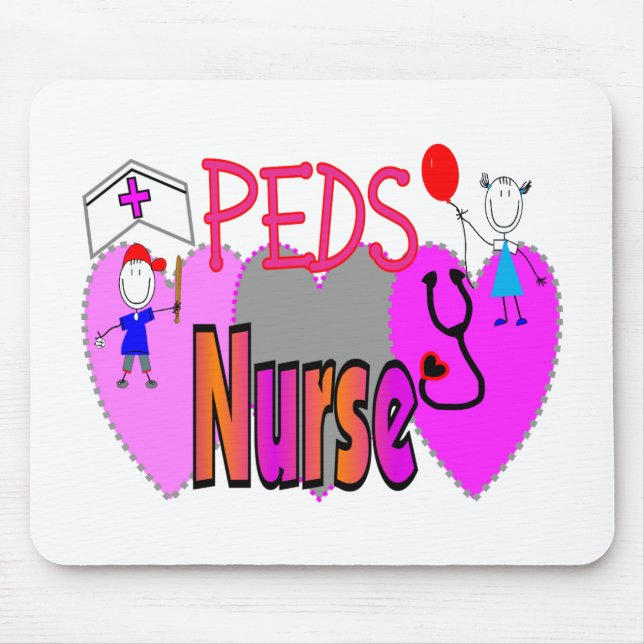 Mousepad Presentes adoráveis da ENFERMEIRA de PEDS (Frente)
