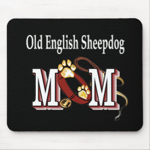 Mousepad Presentes Antigos de Sheepdog MOM em Inglês