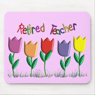 Mousepad Presentes aposentados do design das tulipas do