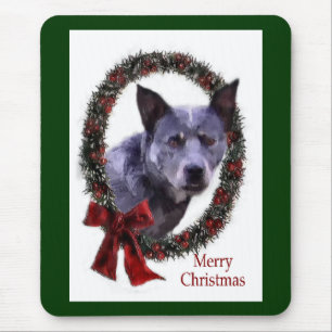 Mousepad Presentes australianos do Natal do cão do gado