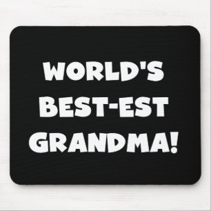 Mousepad Presentes brancos do texto da avó do Melhor-Est do