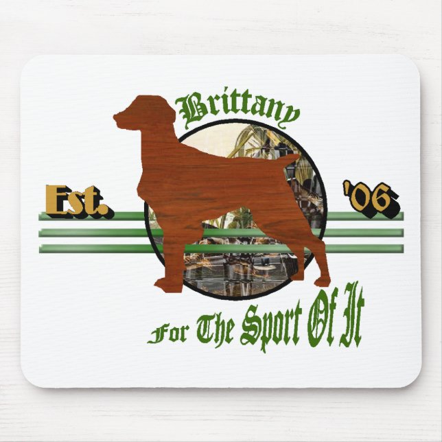 Mousepad Presentes Brittany Spaniel Americanos (Frente)