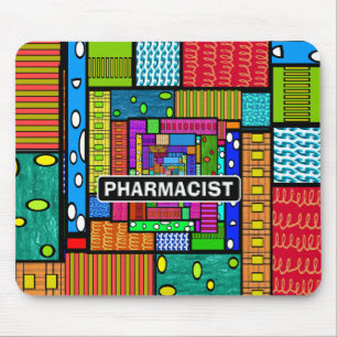 Mousepad Presentes da arte abstracta do farmacêutico