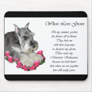 Mousepad Presentes da arte do Schnauzer diminuto